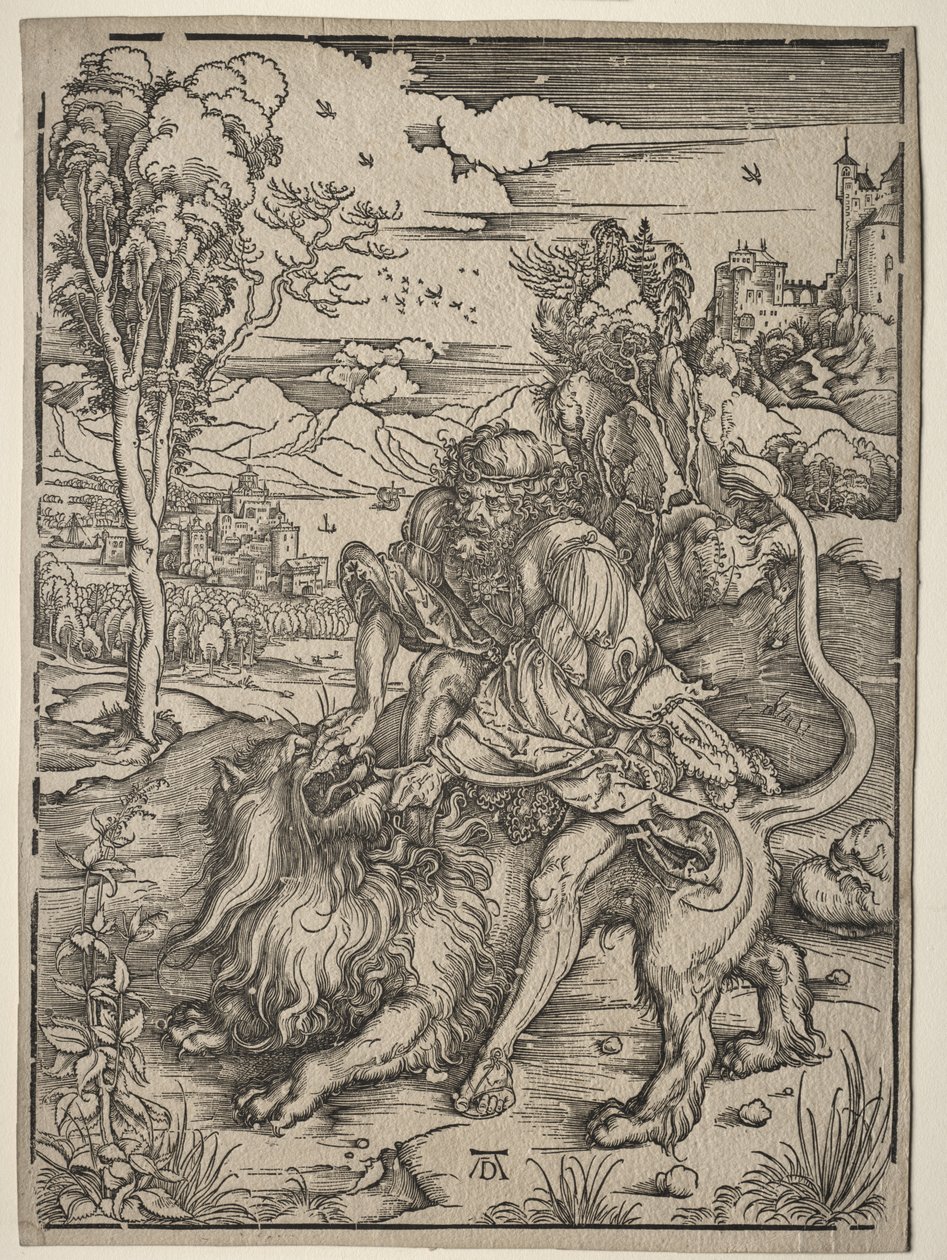Samson tuant le lion - Albrecht Dürer