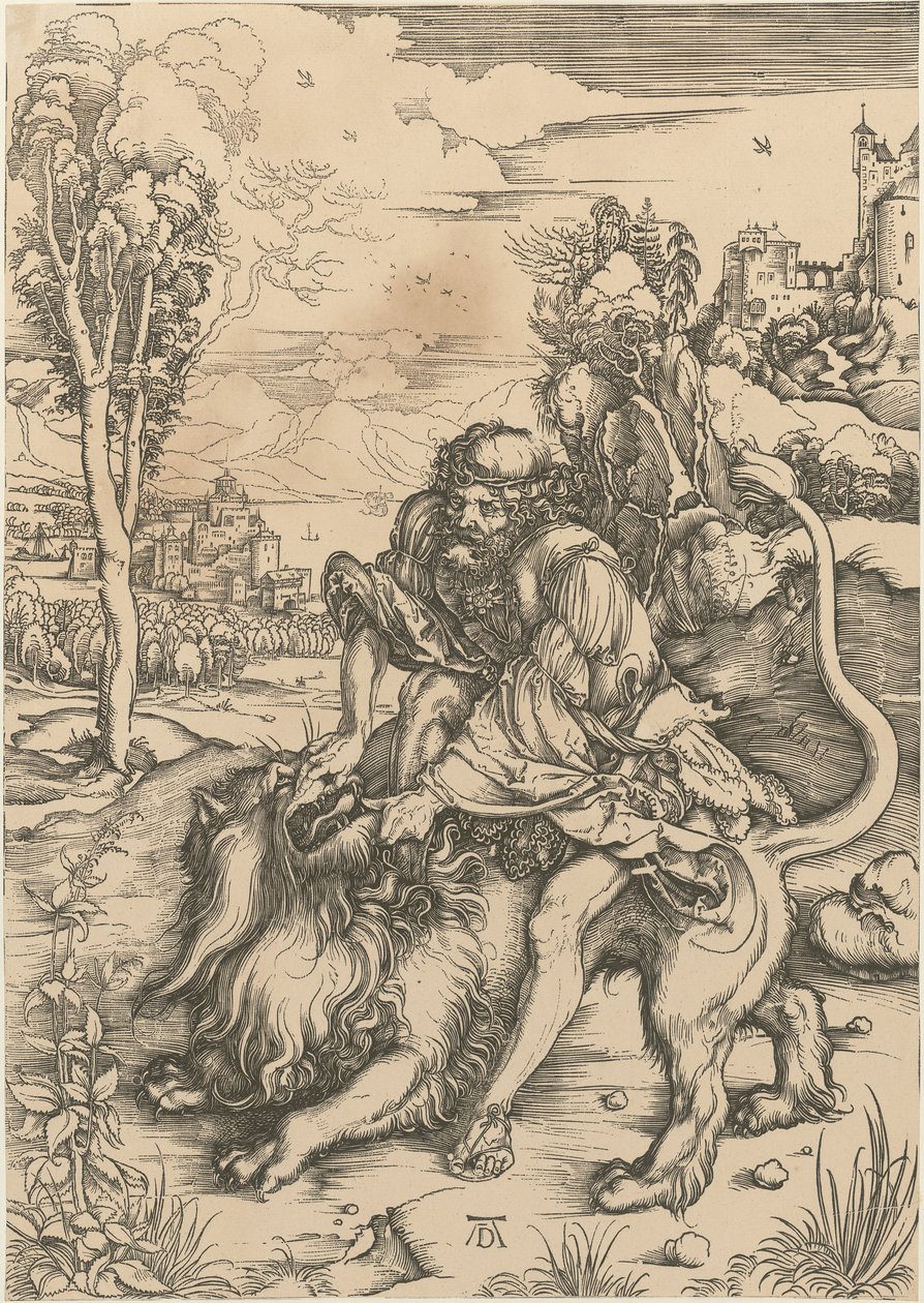 Samson tue le lion - Albrecht Dürer