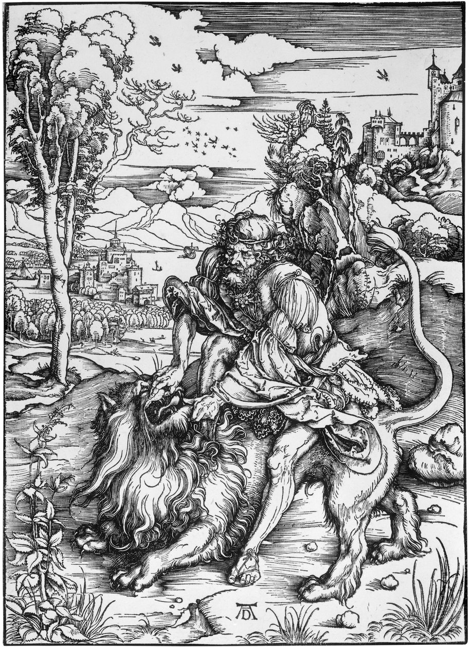 Samson tue le lion - Albrecht Dürer