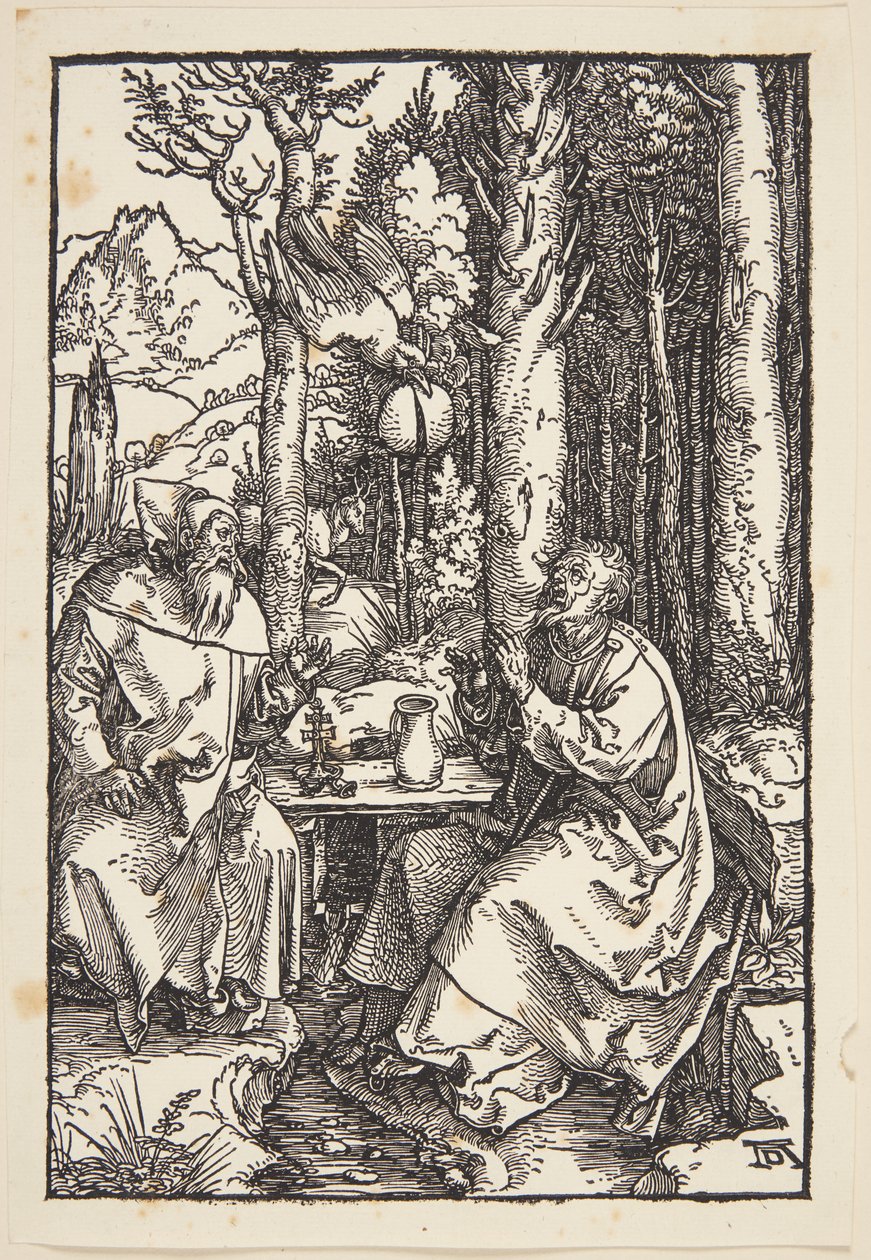 Saint Antoine rend visite à Saint Paul dans le désert - Albrecht Dürer