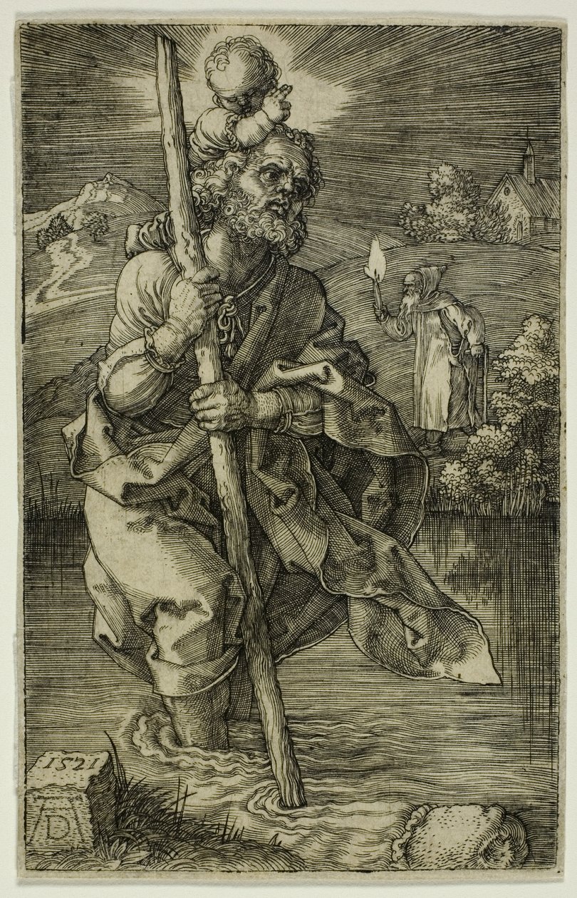 Saint Christophe tourné vers la droite - Albrecht Dürer