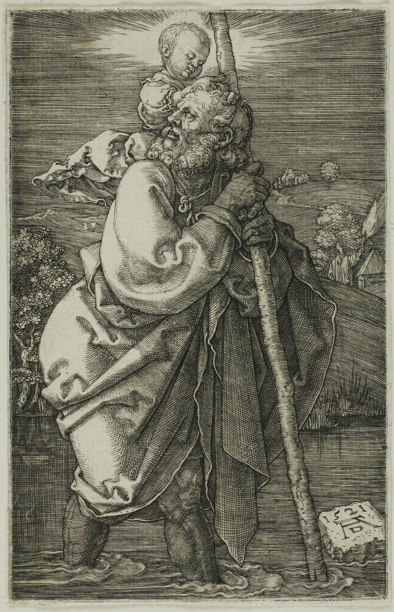 Saint Christophe tourné vers la gauche - Albrecht Dürer