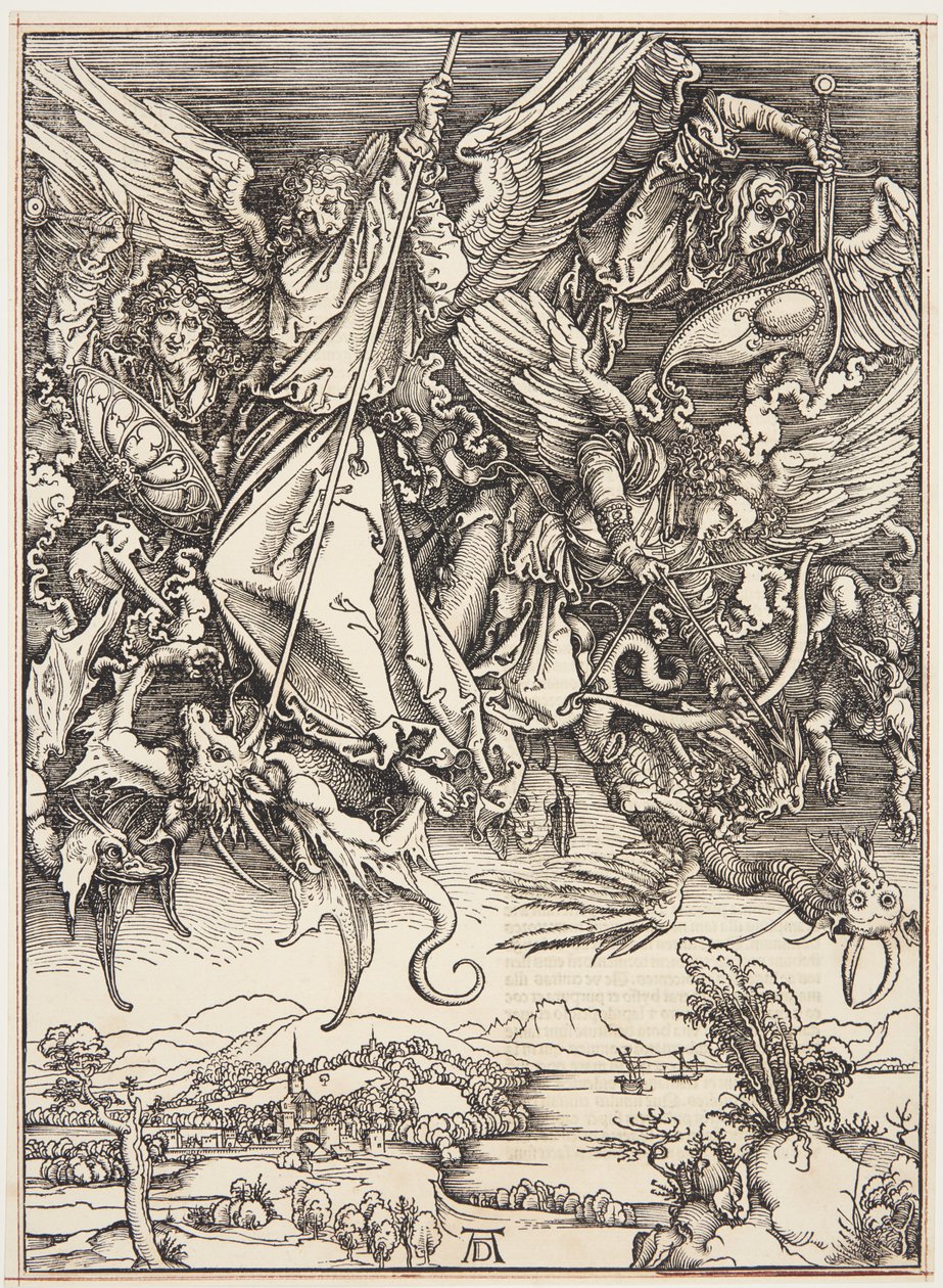 Saint Michel combattant le dragon - Albrecht Dürer