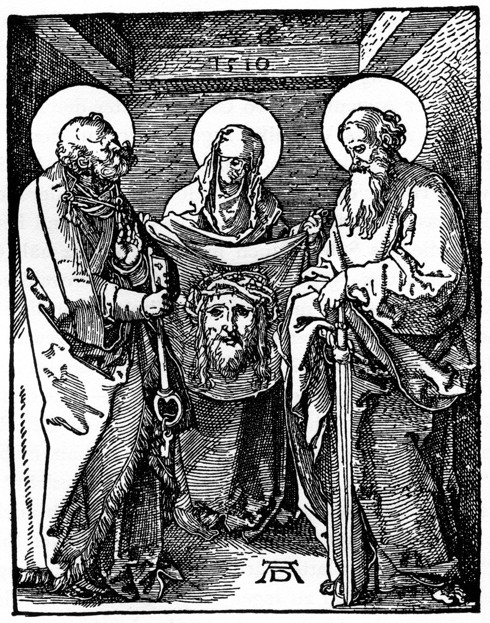 Sainte Véronique avec le suaire entre Saint Pierre et Paul, 1510 - Albrecht Dürer