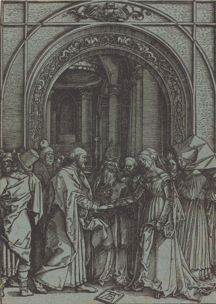 Les fiançailles de la Vierge, vers 1504-1505 imprimé dans les années 1560-1570 - Albrecht Dürer