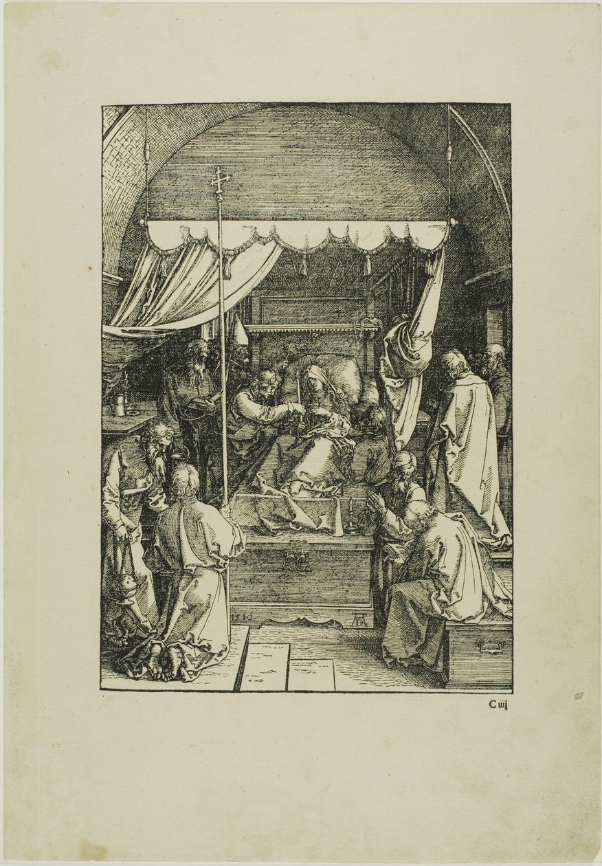 La mort de la Vierge, de La Vie de la Vierge - Albrecht Dürer