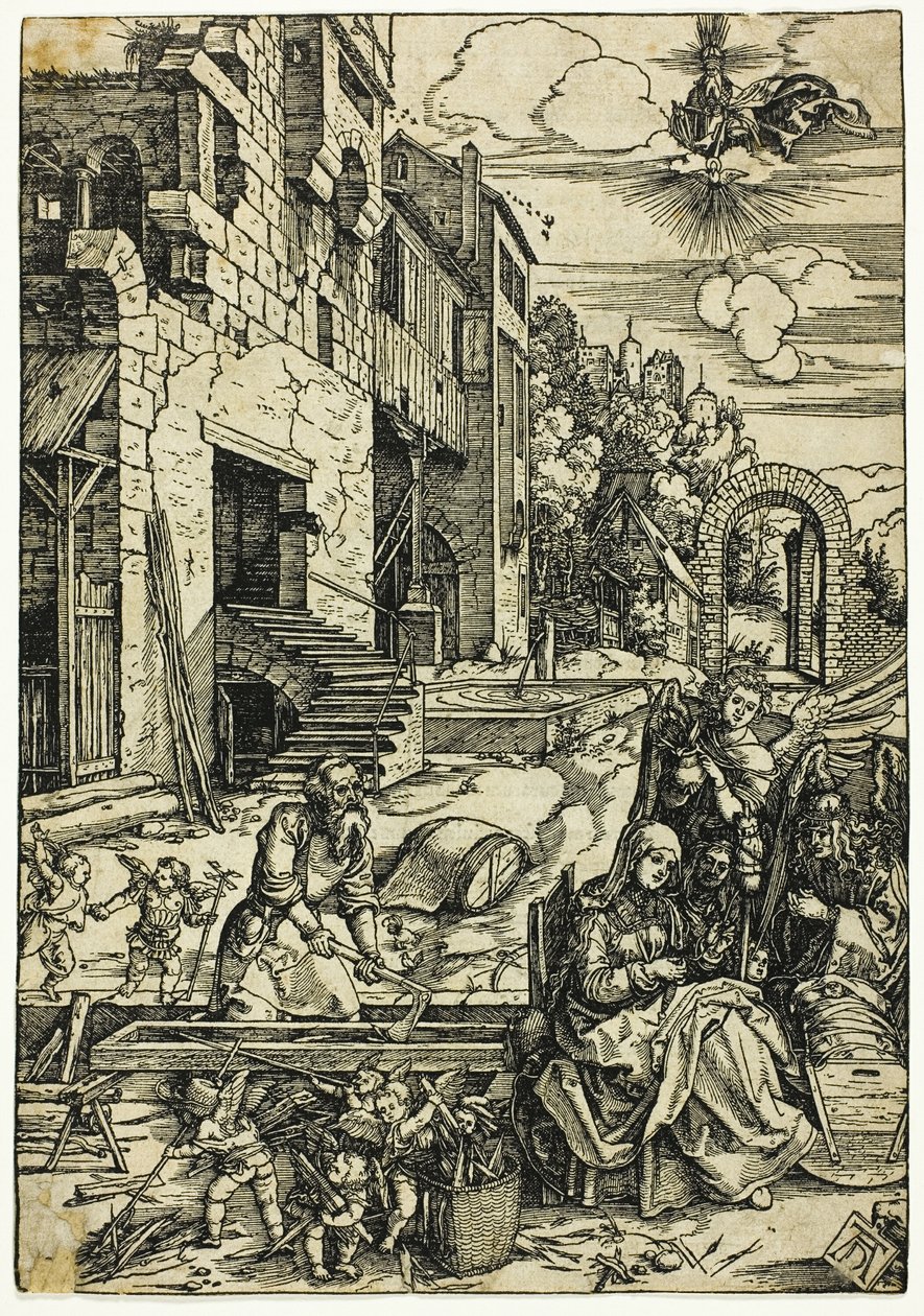 La Sainte Famille en Égypte, de La Vie de la Vierge - Albrecht Dürer