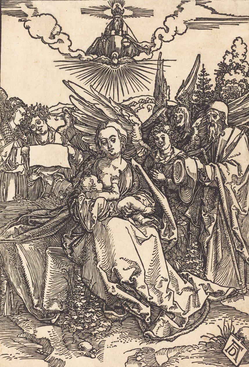La Sainte Famille avec Cinq Anges, avant 1505 - Albrecht Dürer