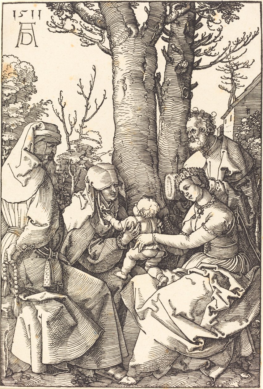 La Sainte Famille avec Joachim et Anne sous un arbre - Albrecht Dürer
