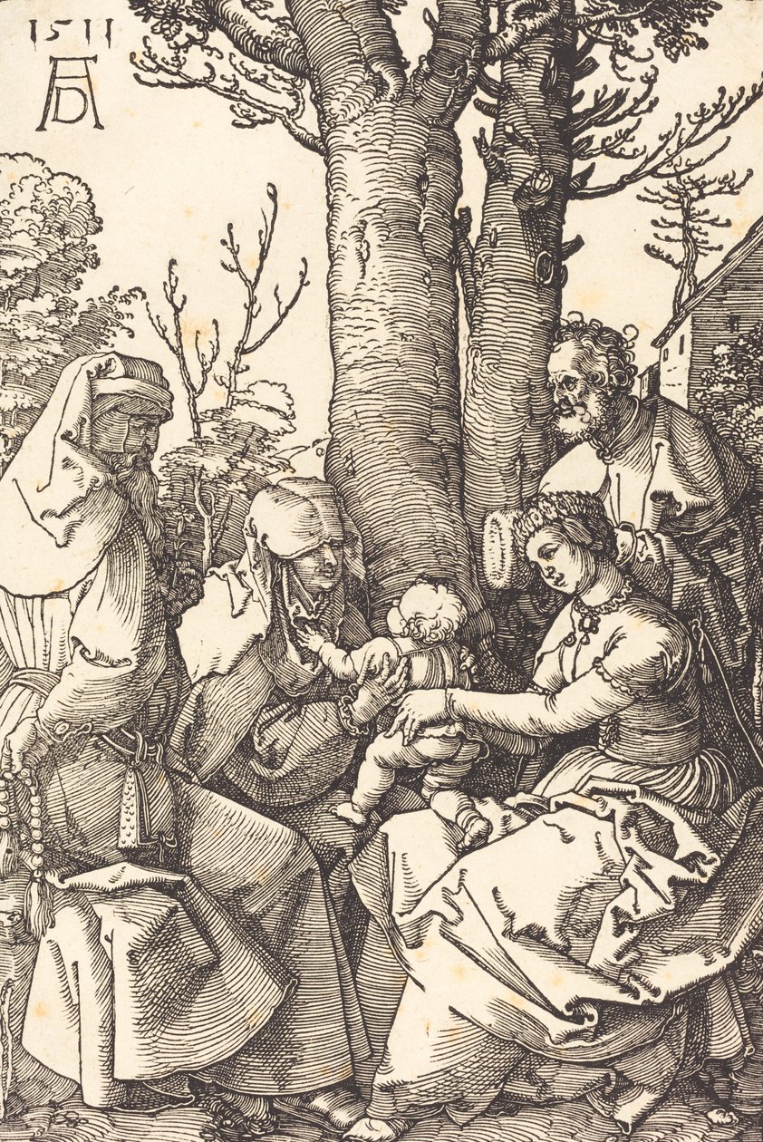 La Sainte Famille avec Joachim et Anne sous un arbre, 1511 - Albrecht Dürer
