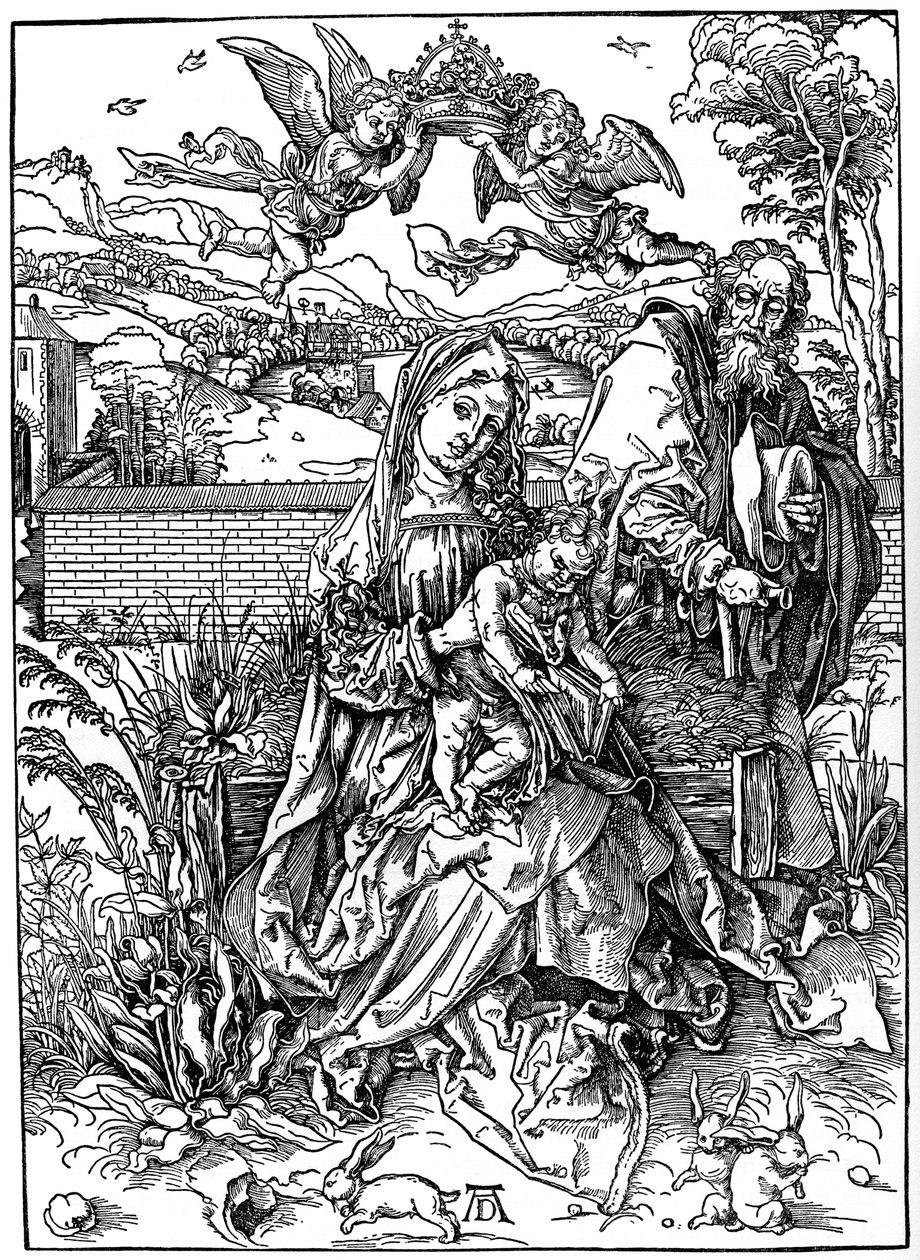 La Sainte Famille avec les trois lièvres, 1497, 1936 - Albrecht Dürer