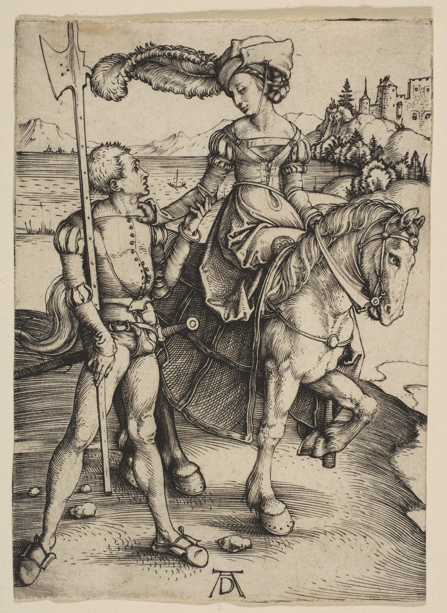 La Dame à cheval et le lansquenet - Albrecht Dürer