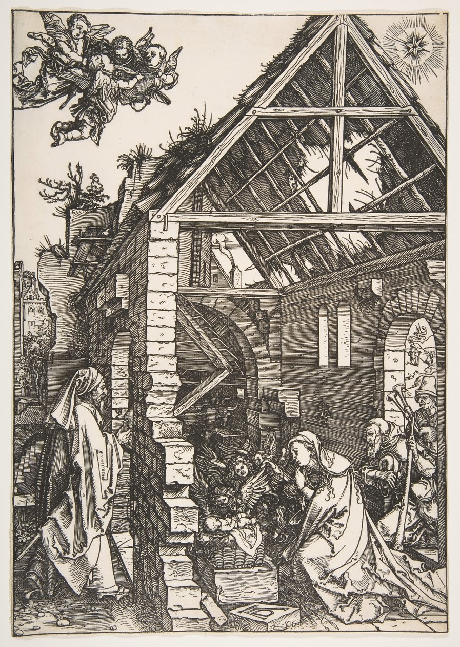 La Nativité, de La Vie de la Vierge - Albrecht Dürer