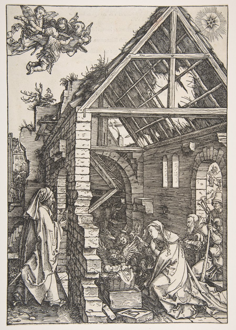 La Nativité, de La Vie de la Vierge, édition latine, 1511 - Albrecht Dürer