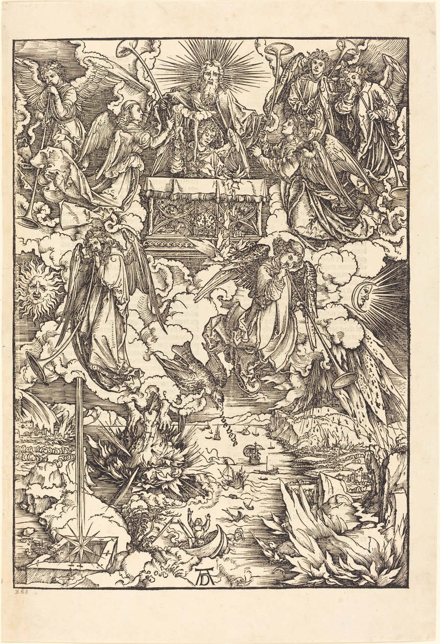 Les Sept Anges avec les trompettes - Albrecht Dürer