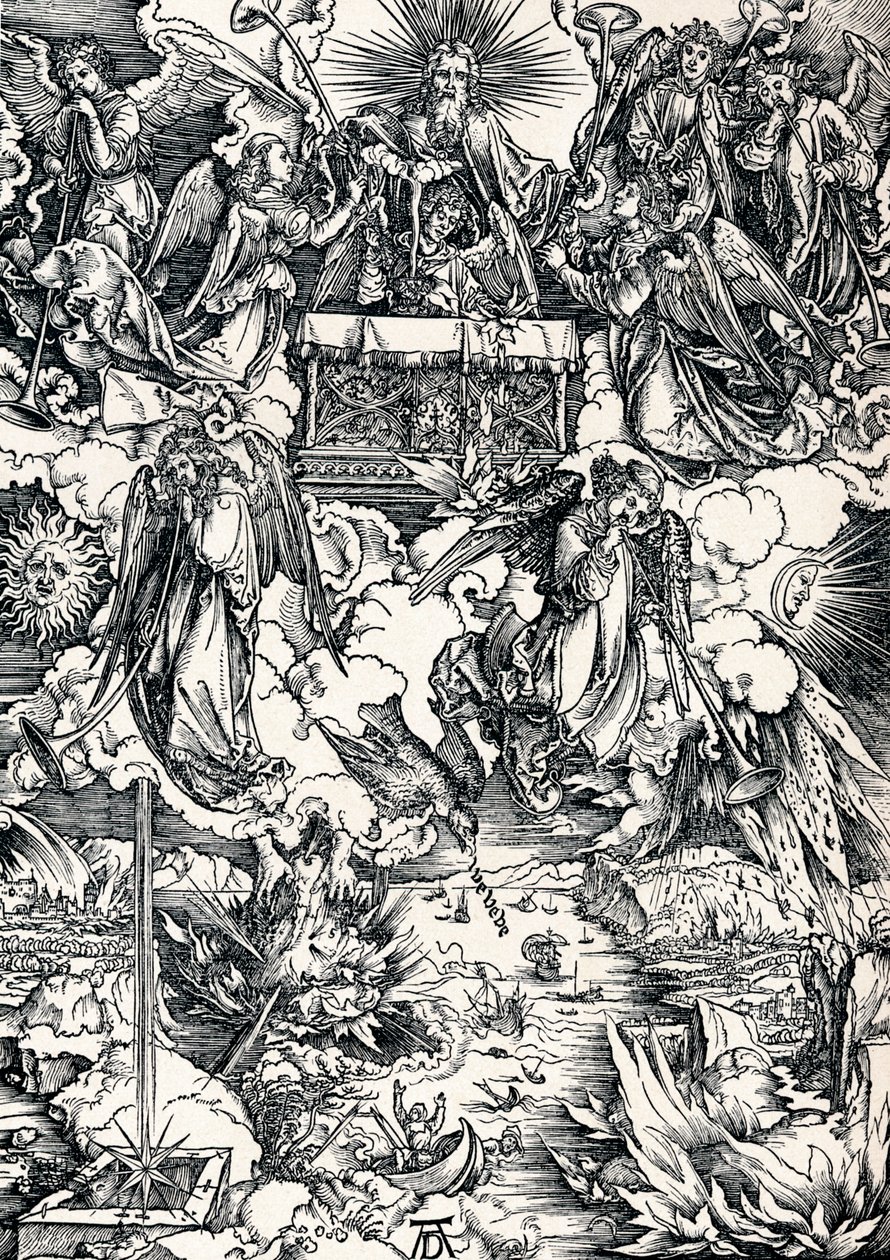 Les sept trompettes sont données aux anges, 1498 1906 - Albrecht Dürer