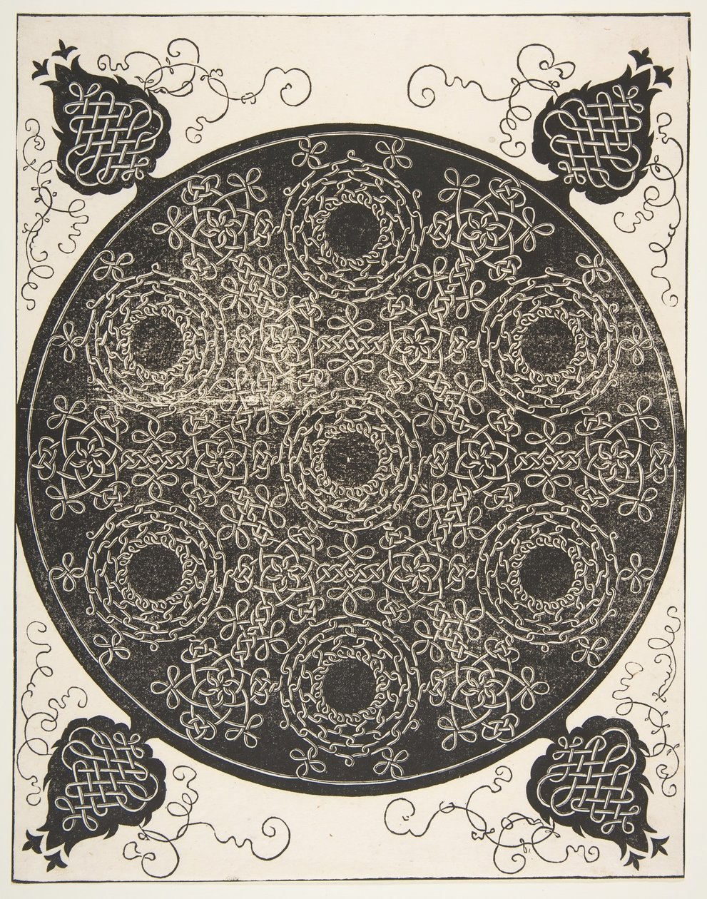 Le Sixième Nœud. Rondel entrelacé avec sept couronnes - Albrecht Dürer