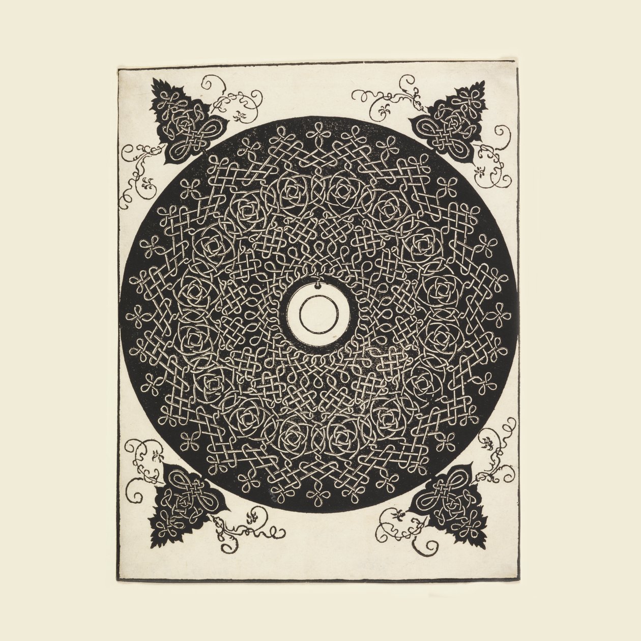 Le troisième nœud (motif entrelacé avec médaillon blanc) - Albrecht Dürer