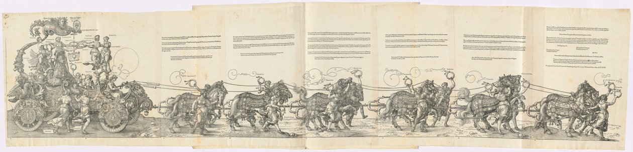 Le char triomphal de Maximilien I (Le grand char triomphal) - Albrecht Dürer