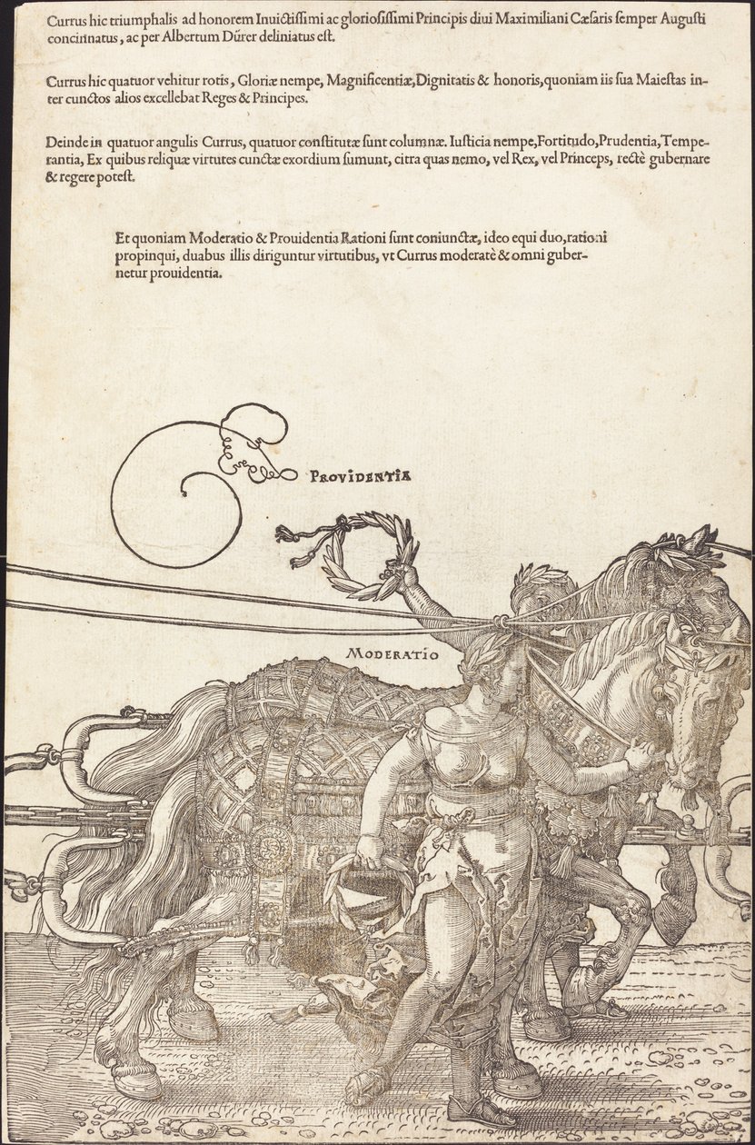 Le Char Triomphal de Maximilien I (Le Grand Char Triomphal) [plaque 3 de 8] - Albrecht Dürer