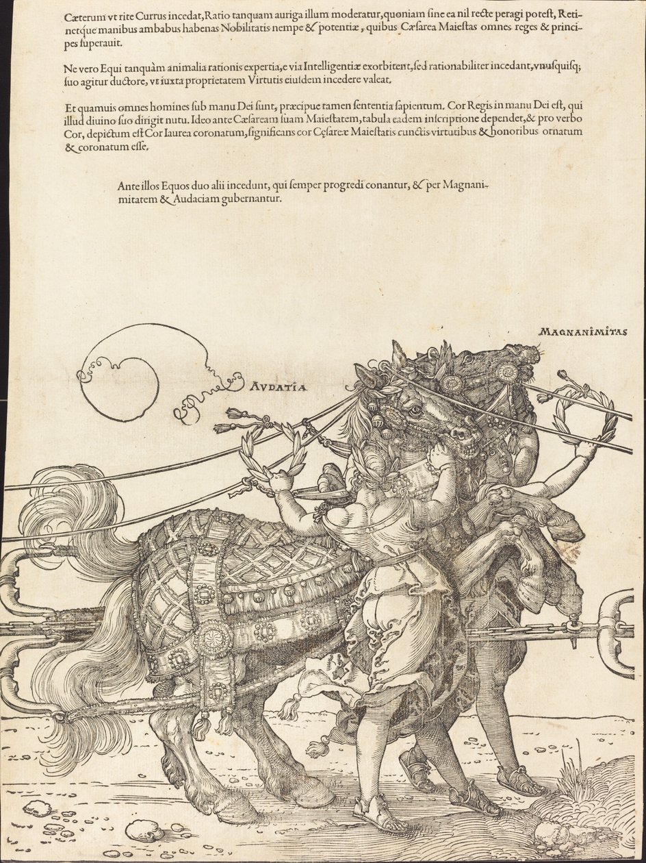 Le char triomphal de Maximilien I (Le grand char triomphal) [planche 7 de 8] - Albrecht Dürer