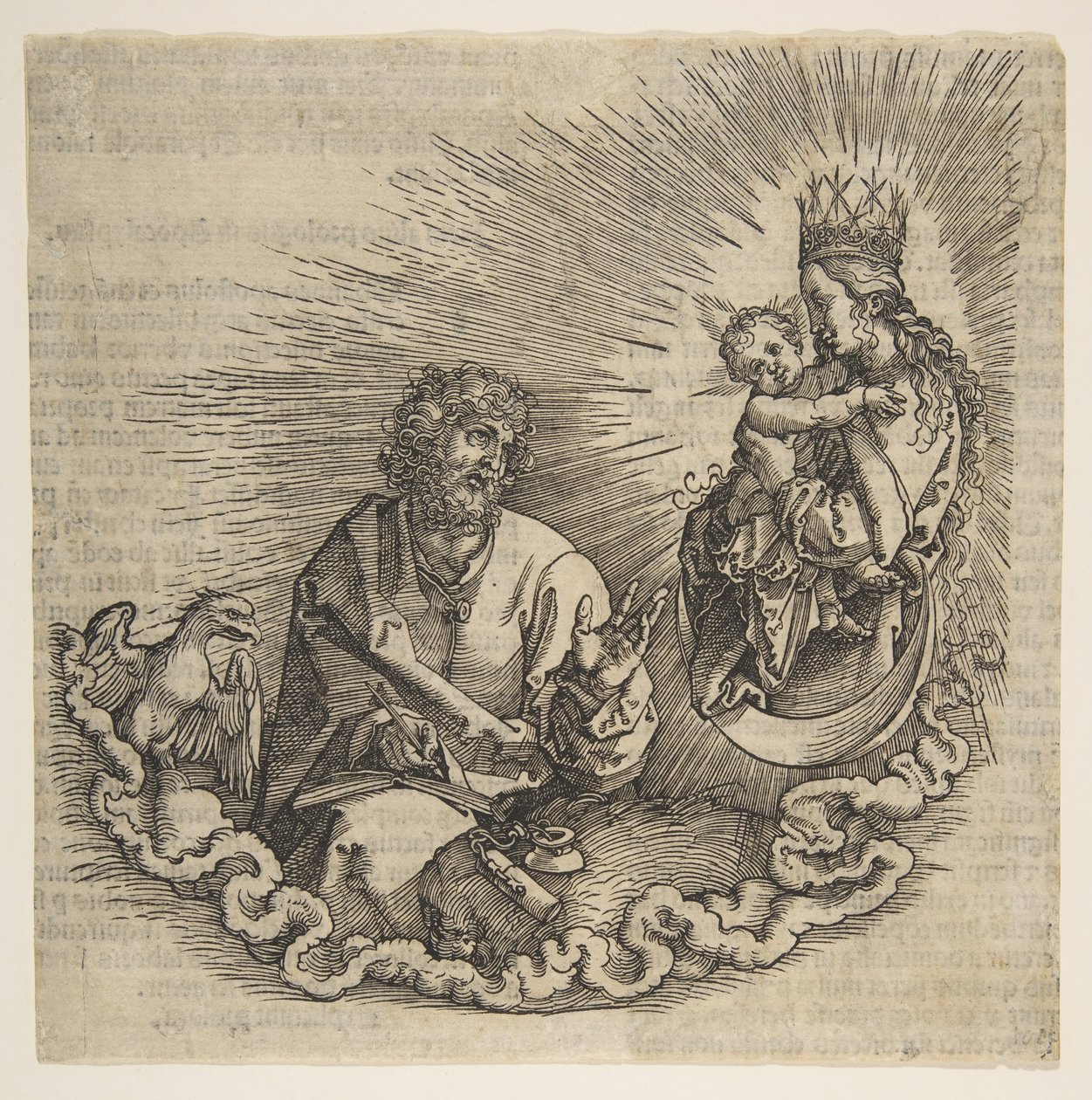 La Vierge apparaissant à Saint Jean, Frontispice de l