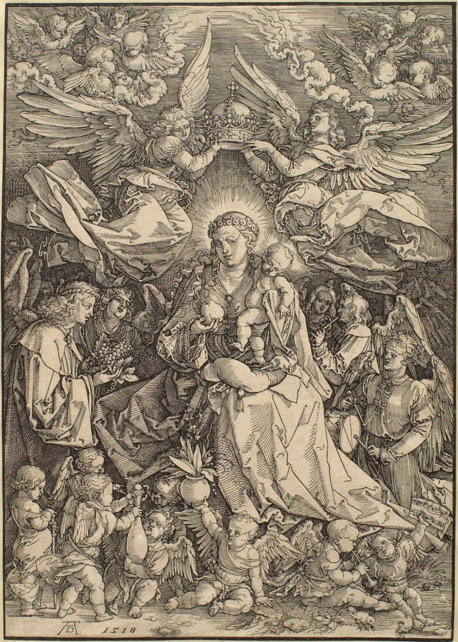 La Vierge entourée de nombreux anges - Albrecht Dürer