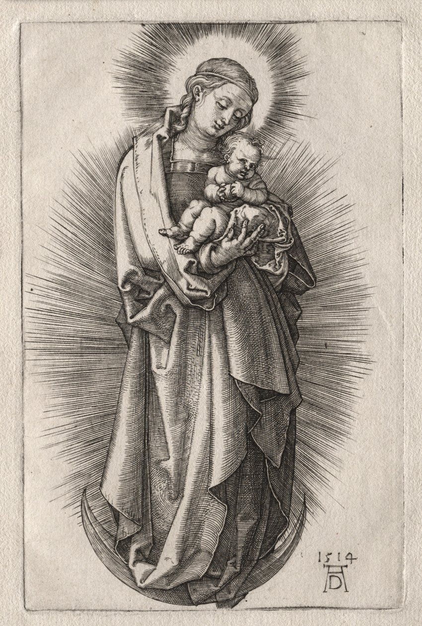 La Vierge avec bandeau sur un croissant de lune, 1508 - Albrecht Dürer