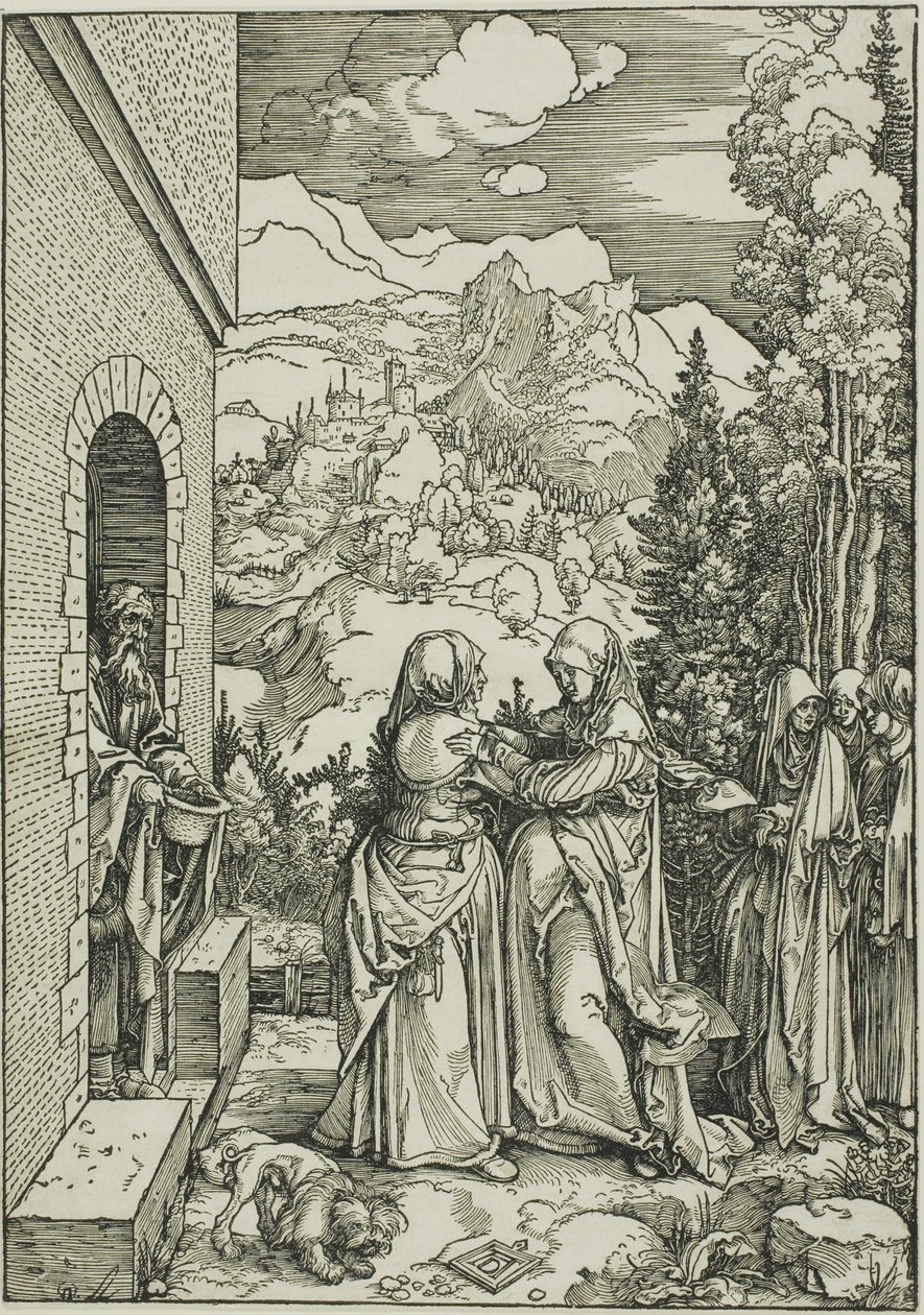 La Visitation, de La Vie de la Vierge - Albrecht Dürer