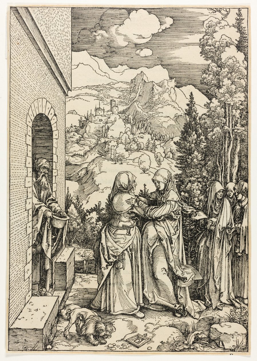 La Visitation, de La Vie de la Vierge - Albrecht Dürer