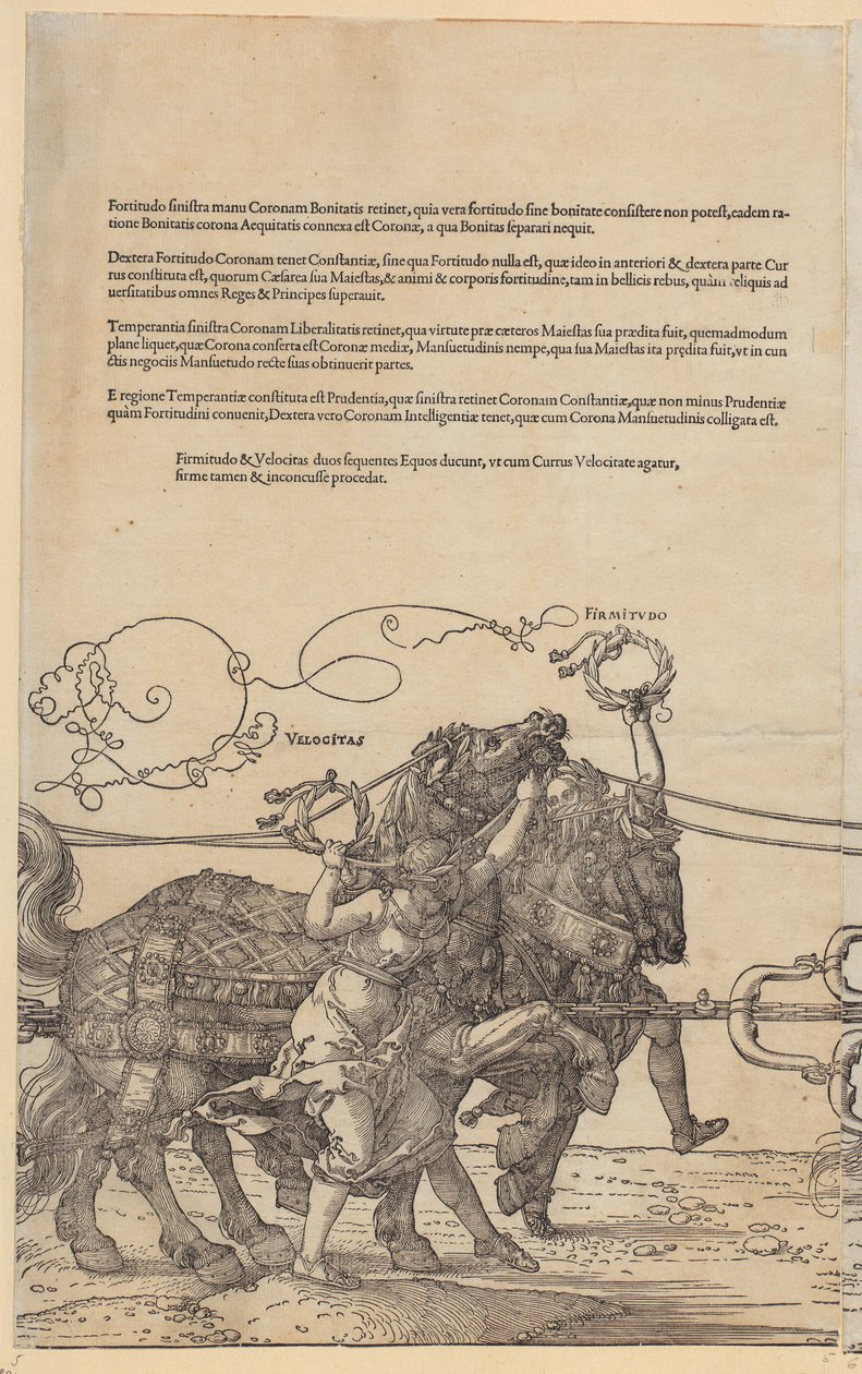 Velocitas, planche 5 de la série « Le Grand Char triomphal » - Albrecht Dürer
