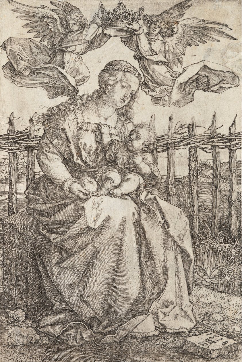 La Vierge Marie couronnée par deux anges - Albrecht Dürer