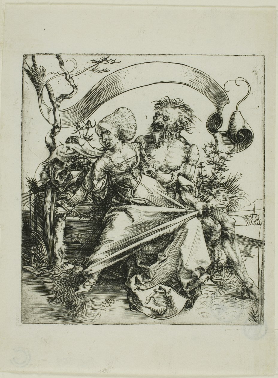 Jeune femme attaquée par la mort (Le Ravisseur) - Albrecht Dürer