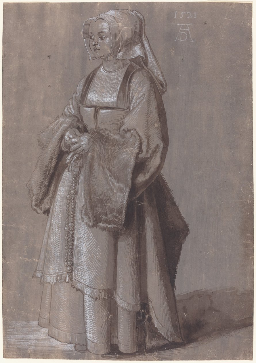 Jeune femme en robe néerlandaise - Albrecht Dürer