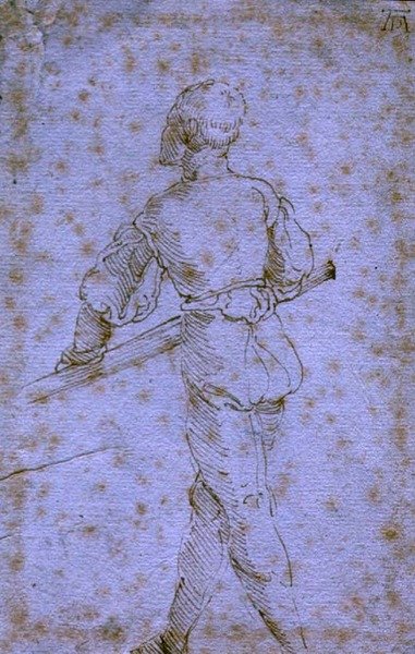 Un homme avec une rame, c.1520-21 - Albrecht Dürer