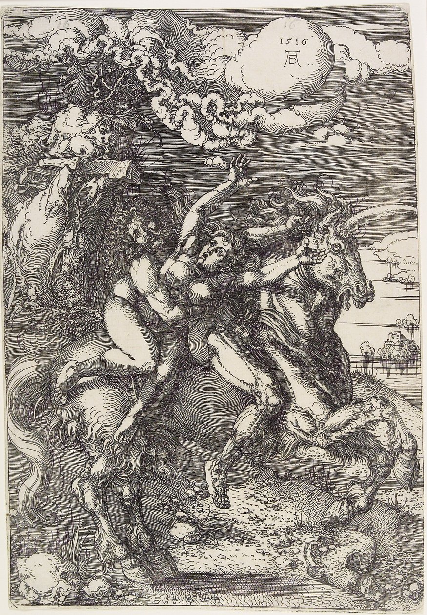 Enlèvement sur une licorne - Albrecht Dürer