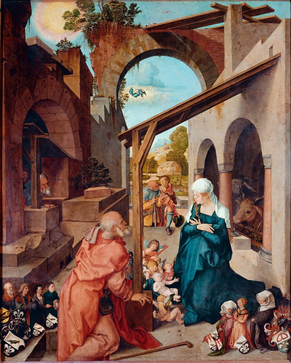 Retable Paumgartner : Nativité - Albrecht Dürer