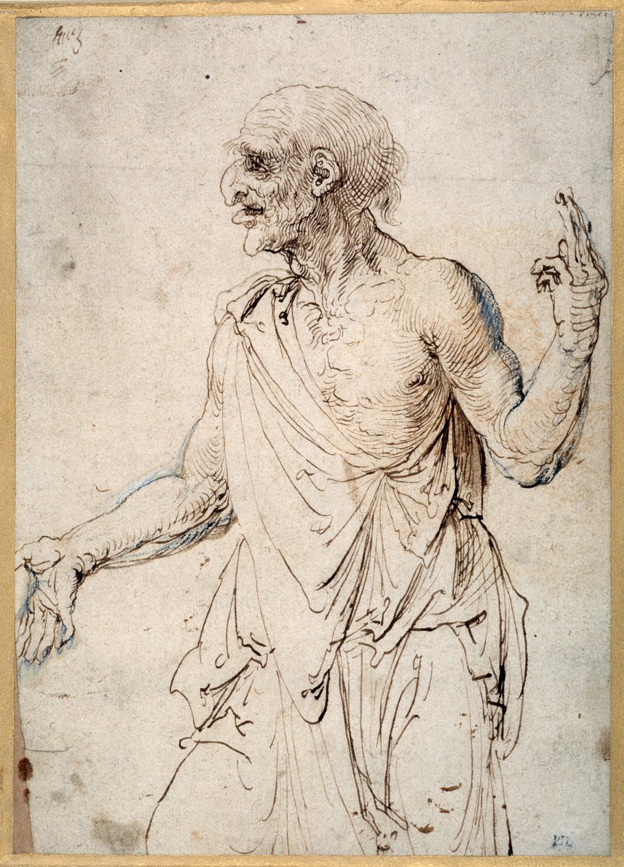 Un vieil homme gesticulant - Albrecht Dürer