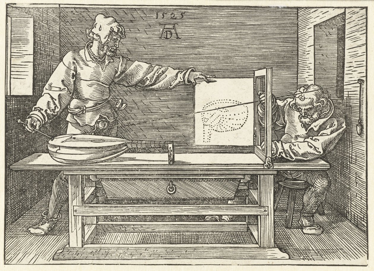 Artiste dessinant un luth - Albrecht Dürer or Duerer