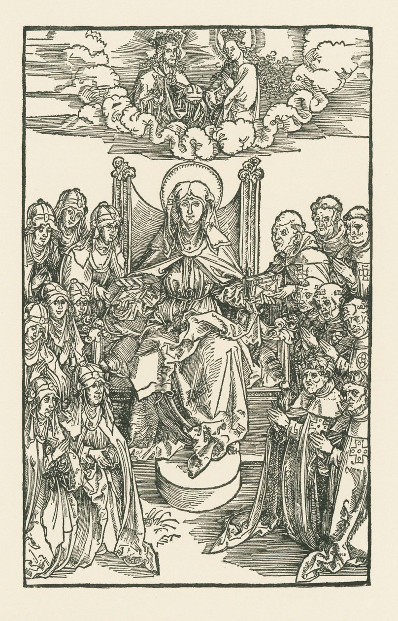 Birgitta entourée de moniales et de moines - Albrecht Dürer or Duerer