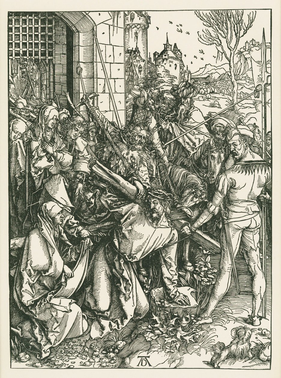 Christ portant la croix, vers 1498-99 (gravure sur bois) - Albrecht Dürer or Duerer