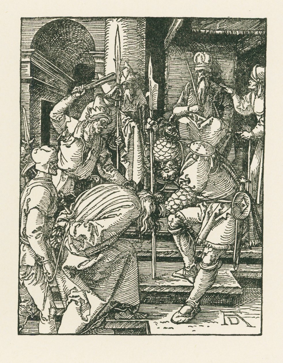 Le Christ devant Anne, vers 1508-09 (gravure sur bois) - Albrecht Dürer or Duerer