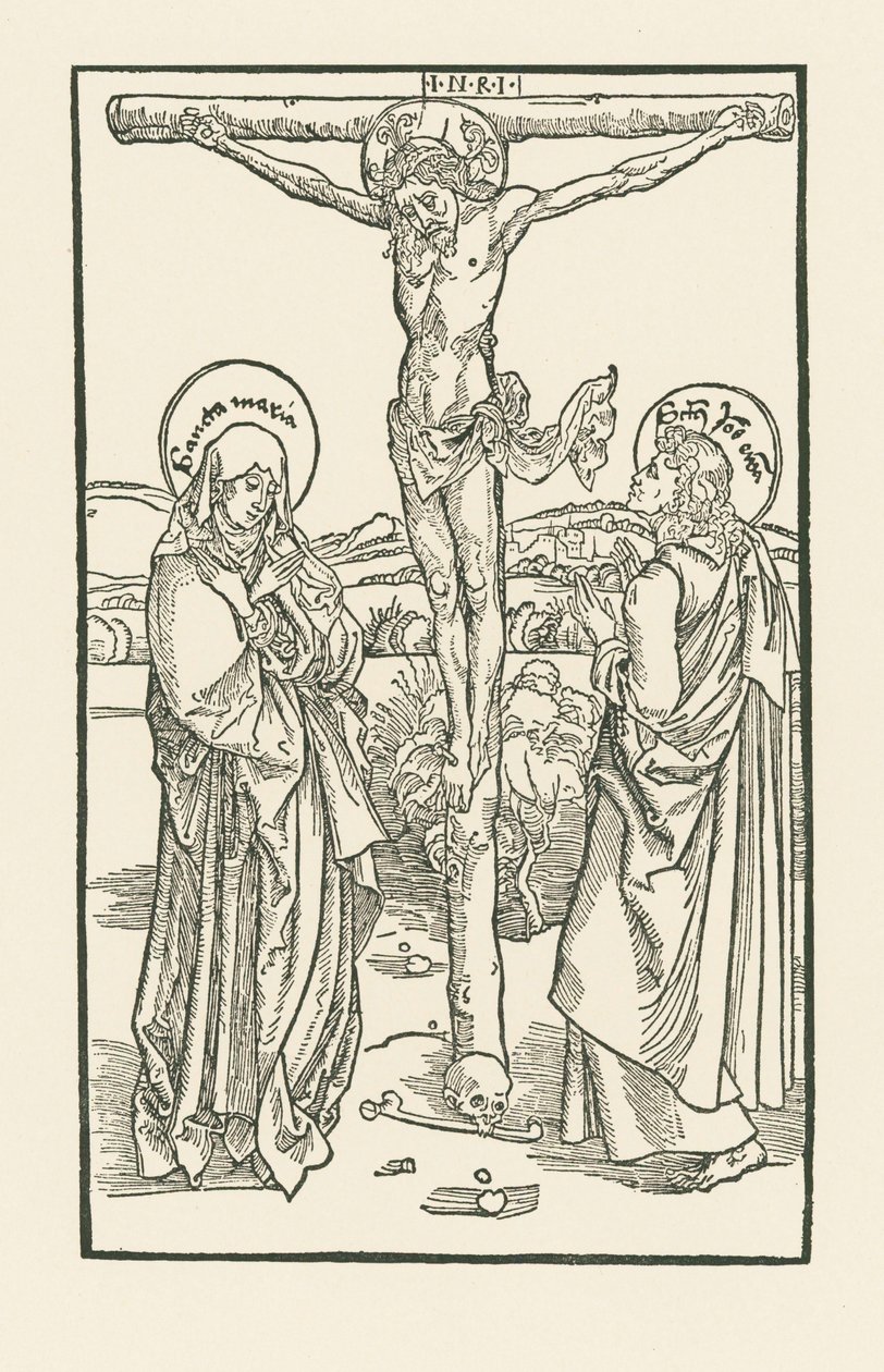 Le Christ en croix avec Marie, la Vierge et saint Jean - Albrecht Dürer or Duerer