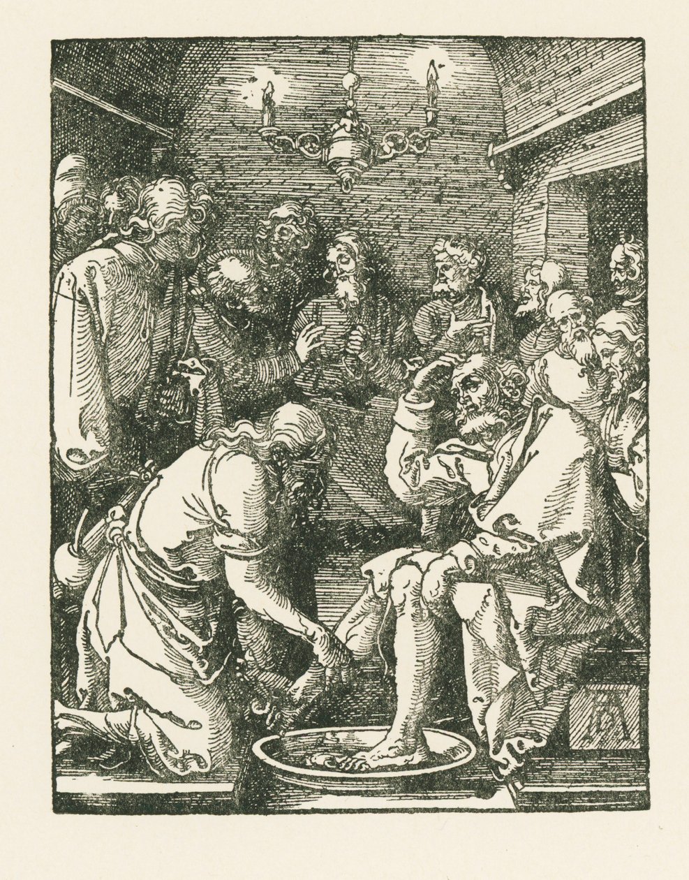 Christ lavant les pieds de Pierre, vers 1508-08 (gravure sur bois) - Albrecht Dürer or Duerer