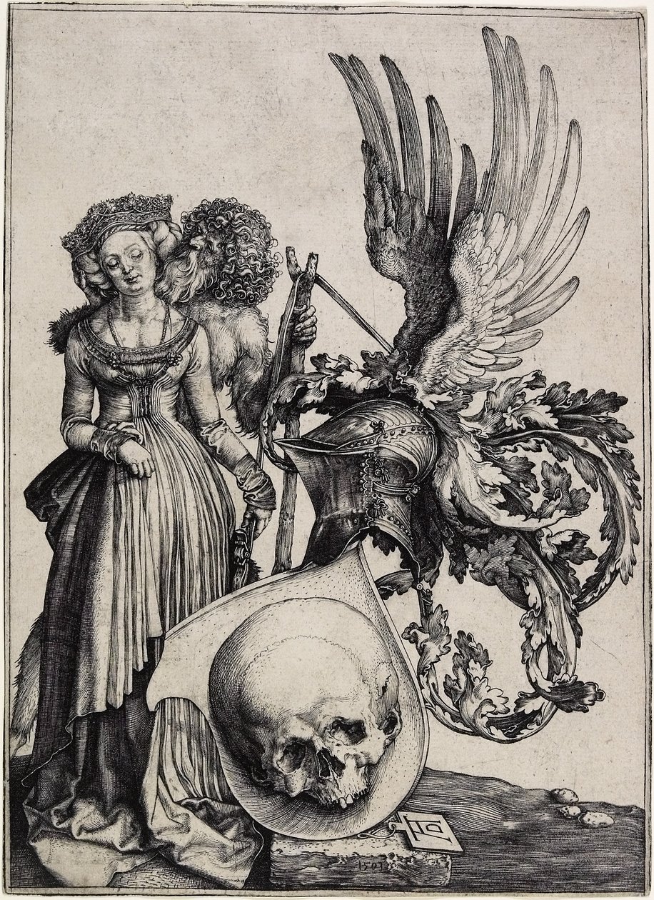 Blason avec un crâne, c. 1503 - Albrecht Dürer