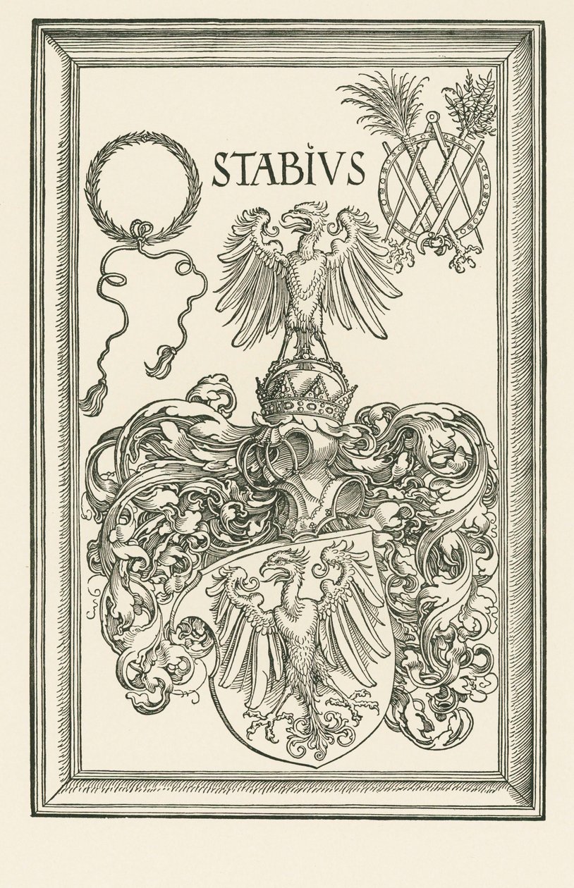 Armoiries de Johannes Stabius, vers 1514 (gravure sur bois) - Albrecht Dürer or Duerer