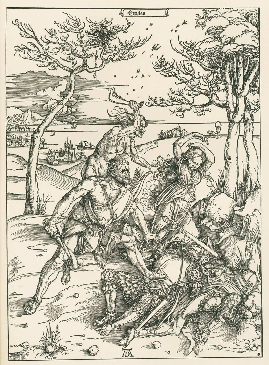 Ercules, vers 1496 (gravure sur bois) - Albrecht Dürer or Duerer