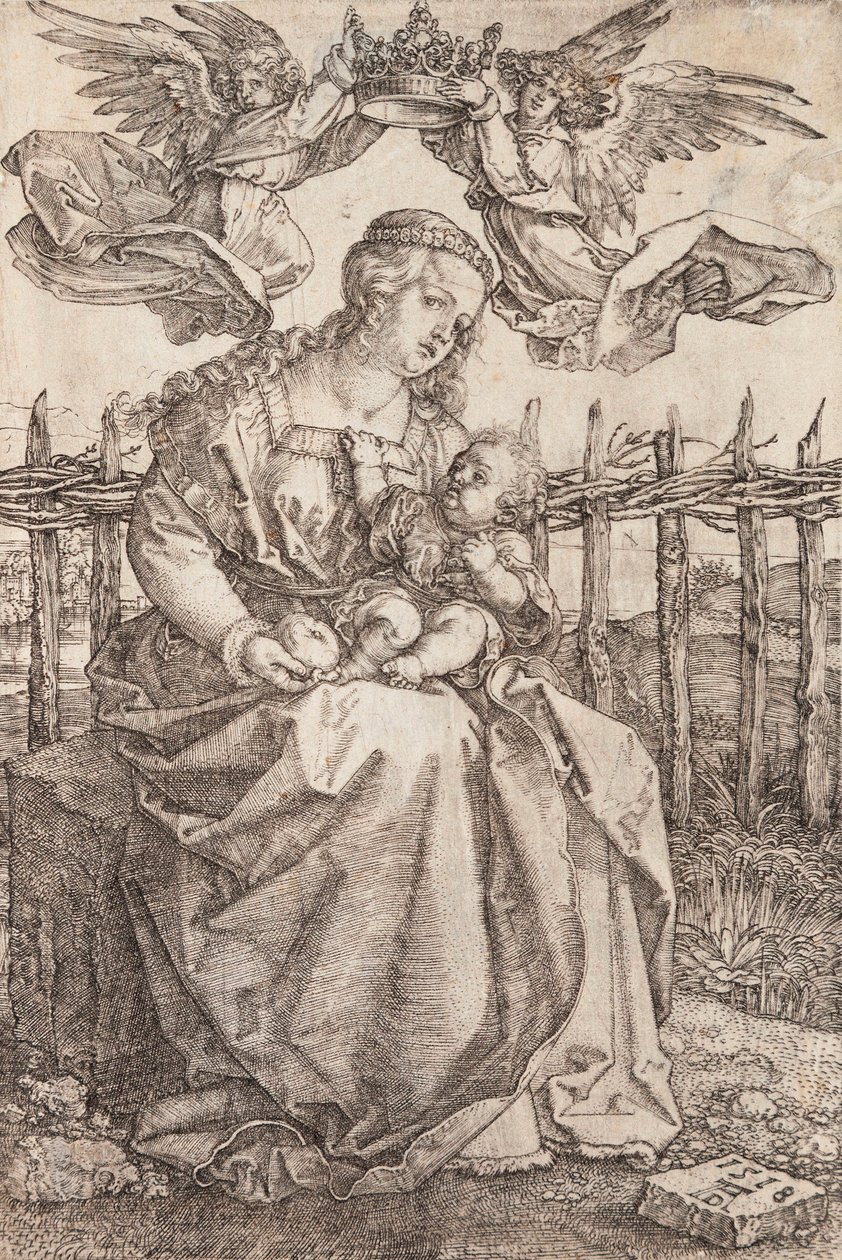 La Vierge Marie couronnée par deux anges - Albrecht Dürer