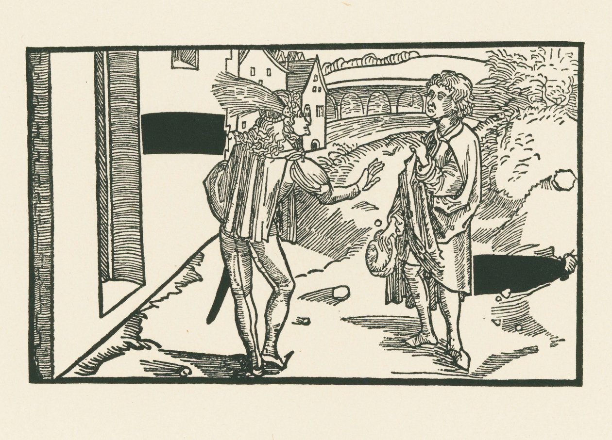 Phaedria et Parmeno, vers 1492-93 (gravure sur bois) - Albrecht Dürer or Duerer