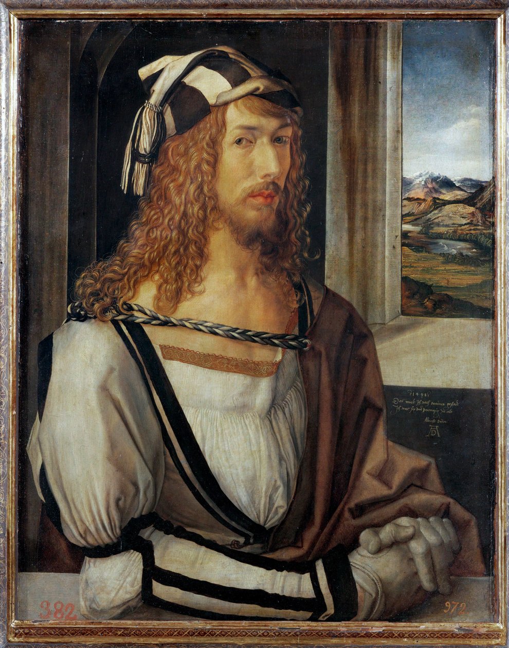 Autoportrait, inscrit " 1498 " (huile sur bois) - Albrecht Dürer or Duerer